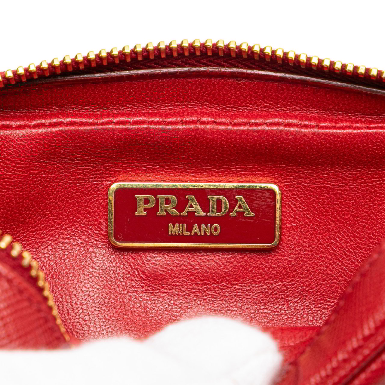 Prada Saffiano Pouch Rood
