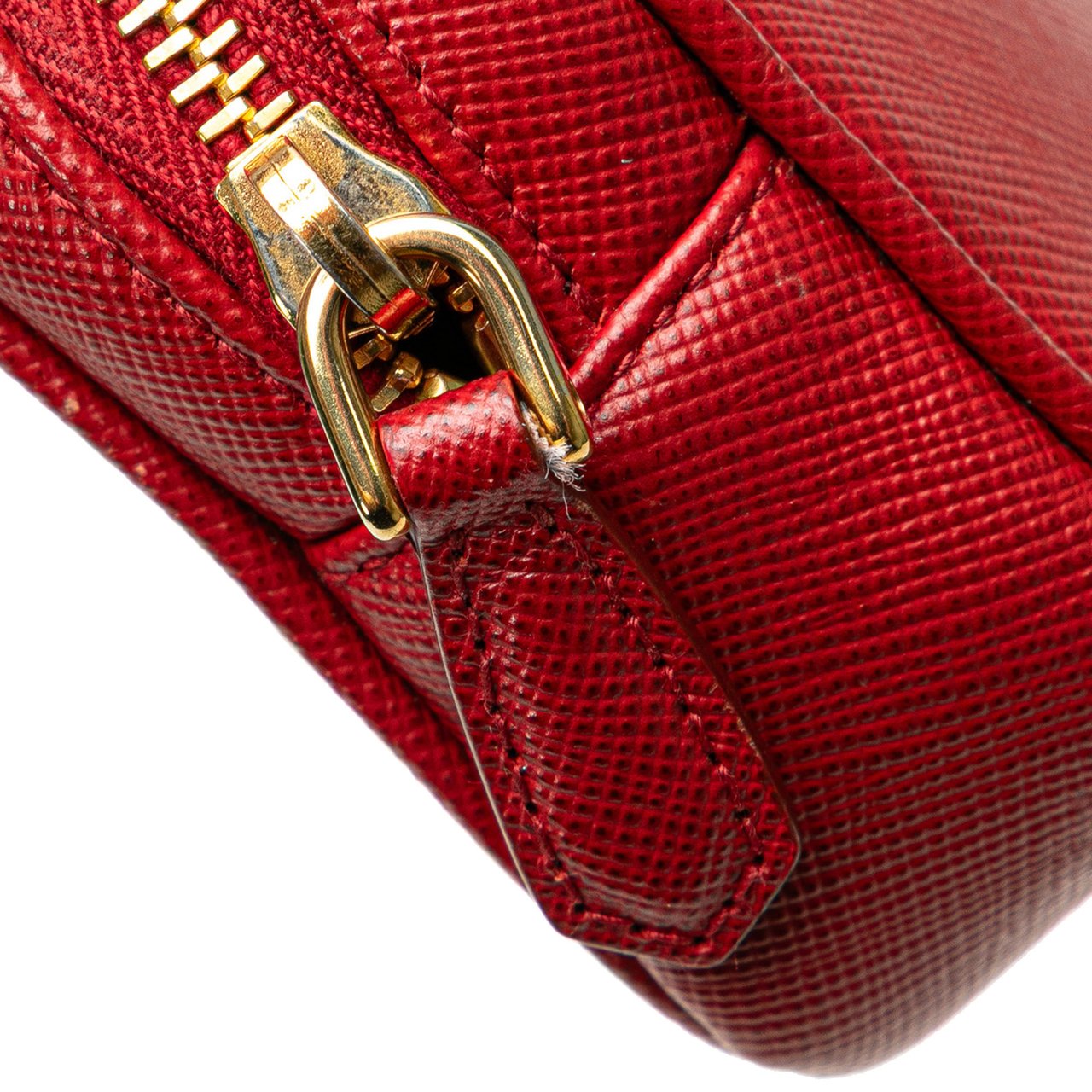 Prada Saffiano Pouch Rood
