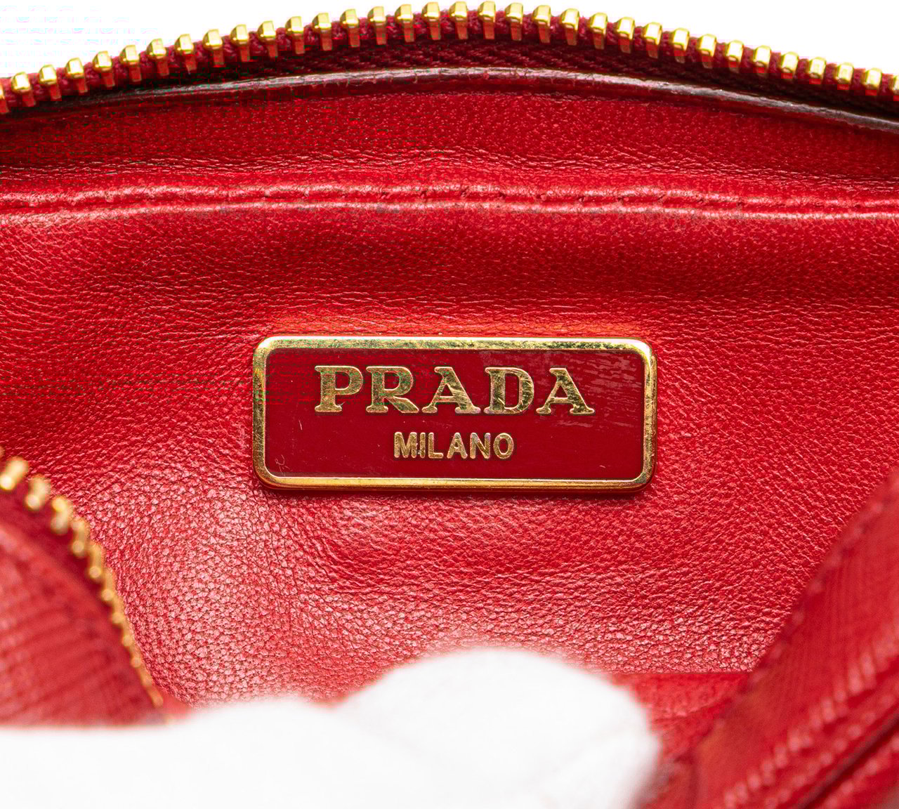 Prada Saffiano Pouch Rood