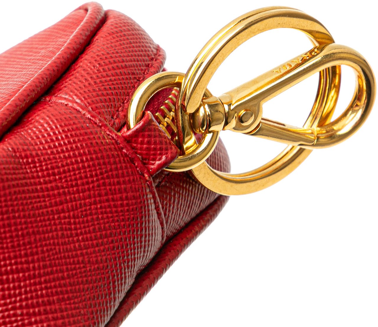 Prada Saffiano Pouch Rood