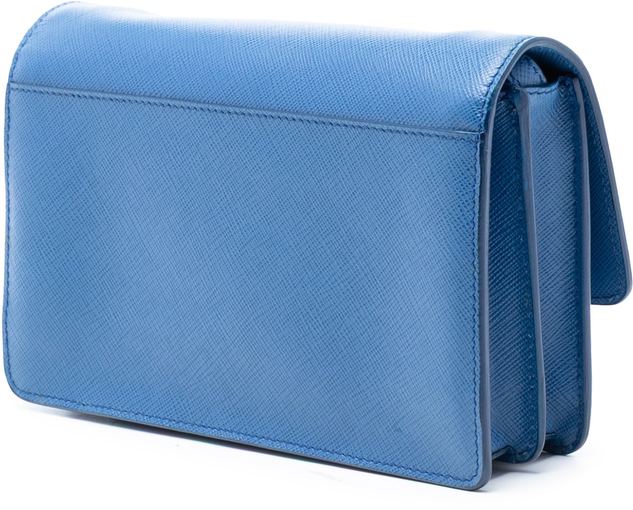 Prada Saffiano Wallet on Strap Blauw