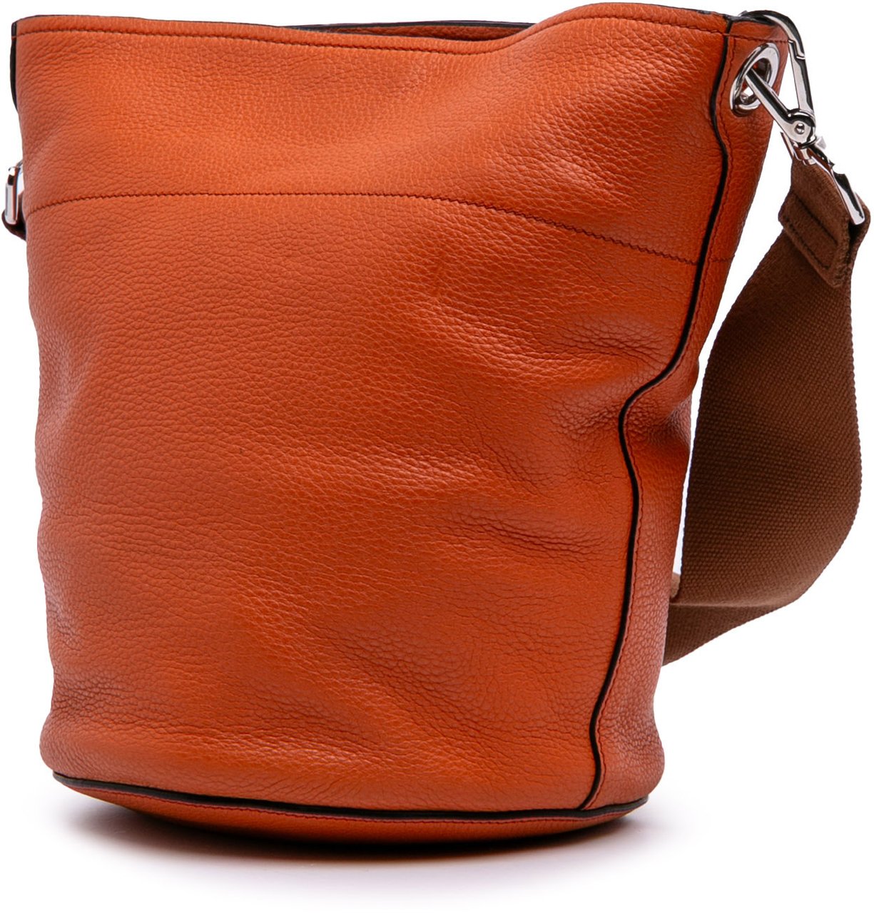 Prada Vitello Daino Bucket Bag Oranje