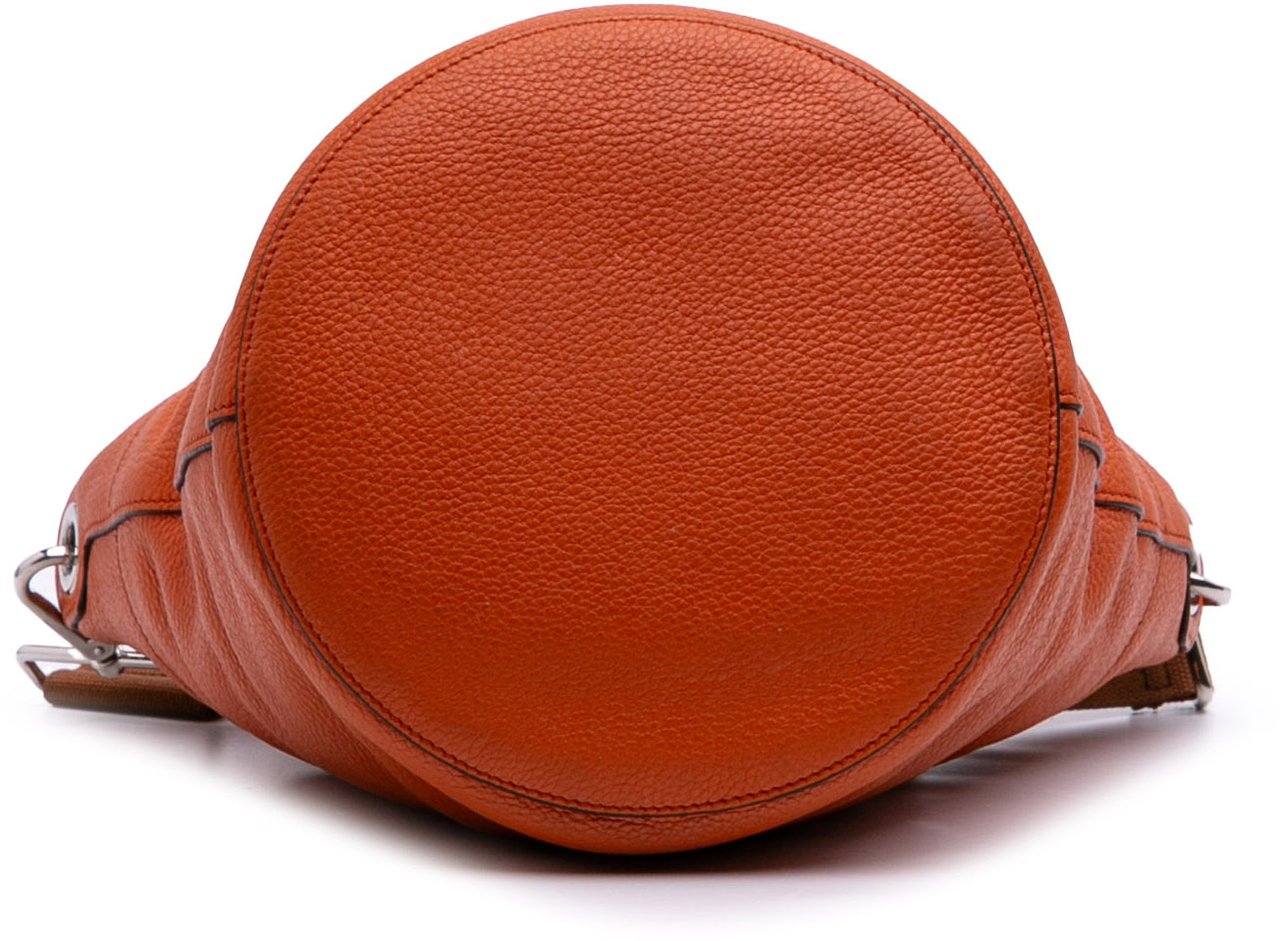 Prada Vitello Daino Bucket Bag Oranje
