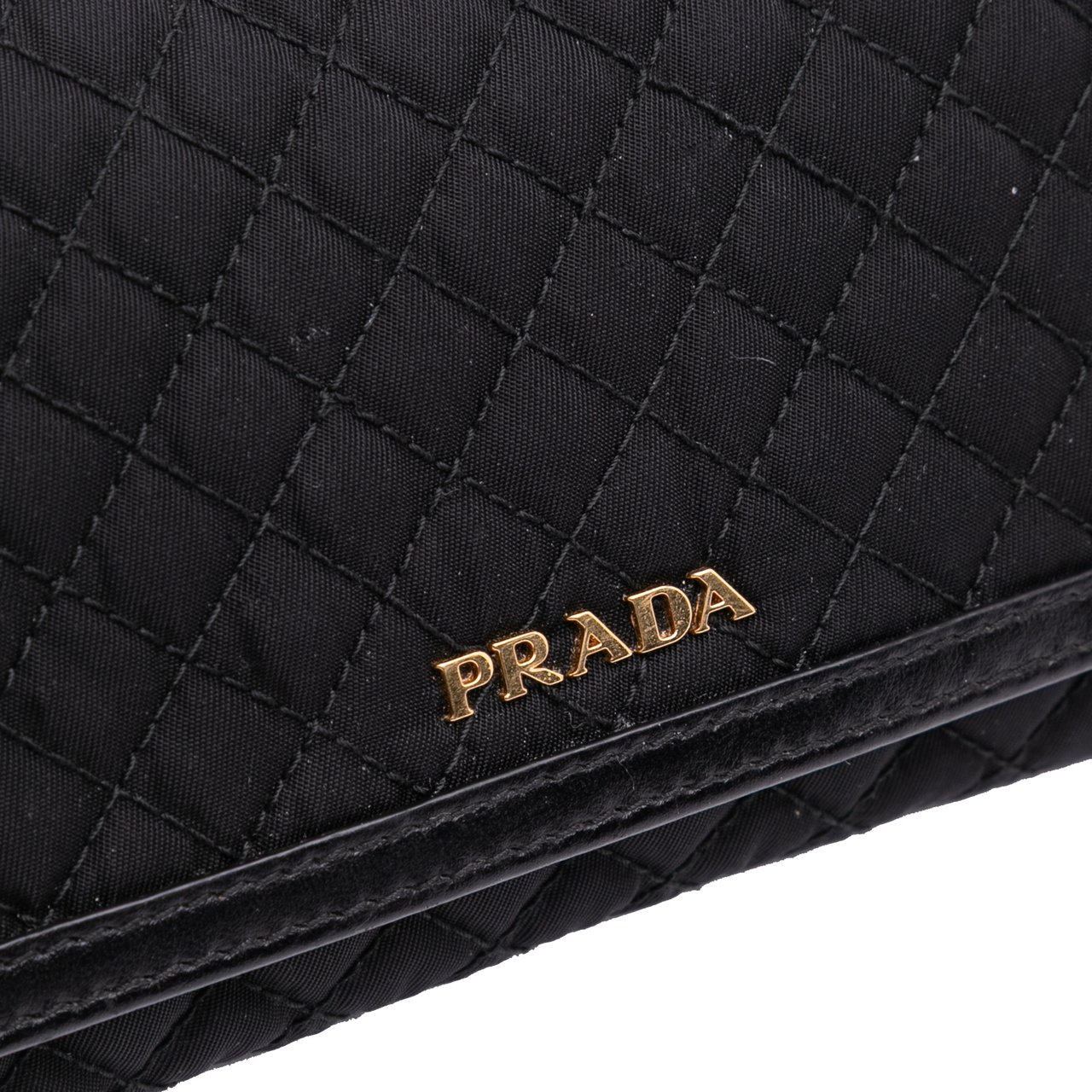 Prada Tessuto Impuntu Wallet on Strap Zwart