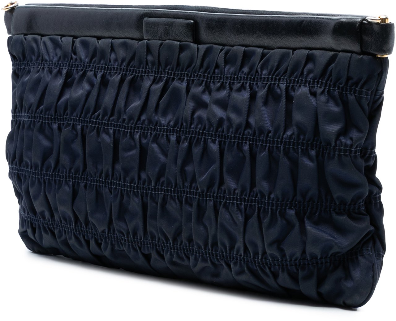 Prada Tessuto Gaufre Crossbody Blauw