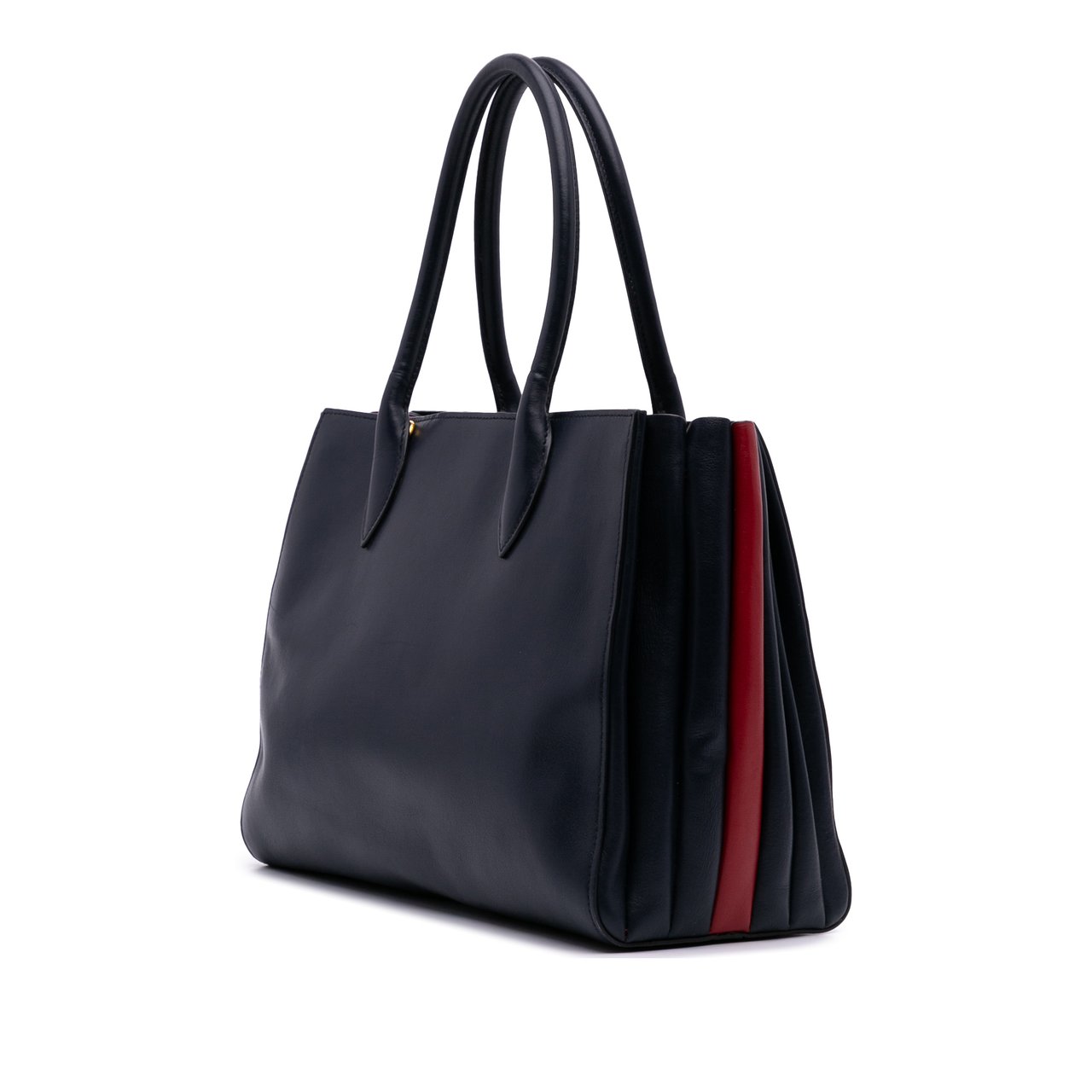 Prada City Calf Bibliotheque Satchel Blauw