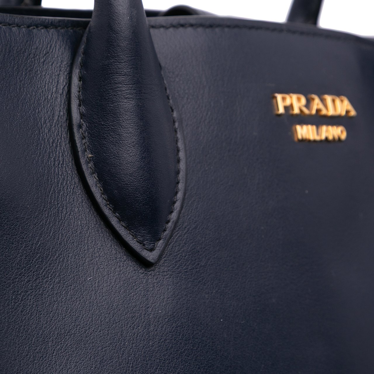 Prada City Calf Bibliotheque Satchel Blauw