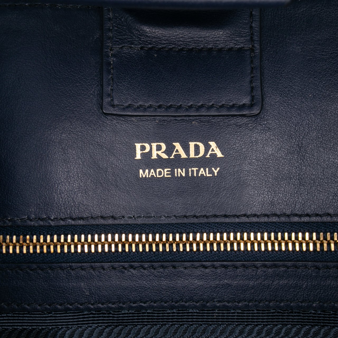 Prada City Calf Bibliotheque Satchel Blauw