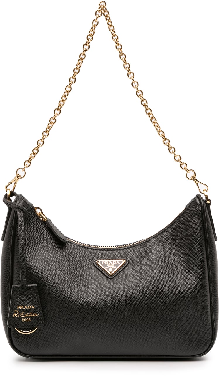 Prada Saffiano Re Edition 2005 Satchel Zwart