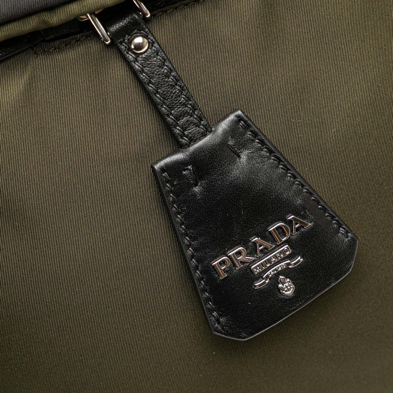 Prada Tessuto Reversible Satchel Groen