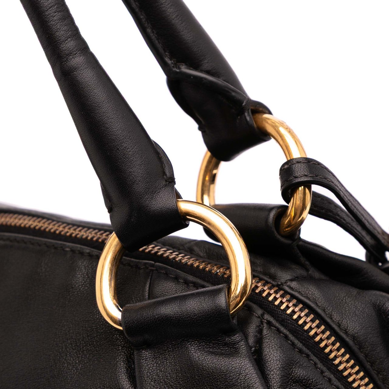 Prada Soft Calf Satchel Zwart