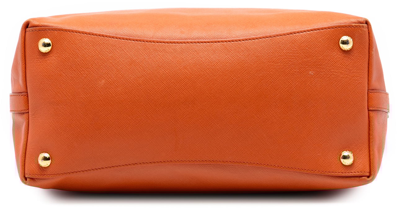 Prada Saffiano Open Convertible Tote Oranje