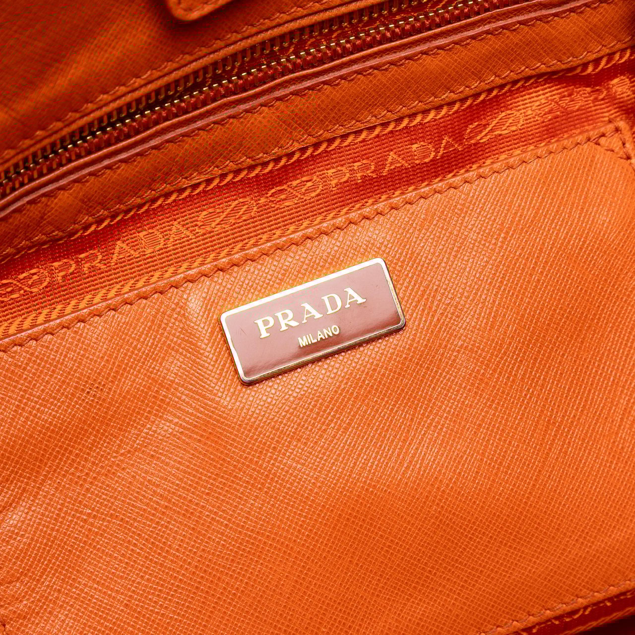 Prada Saffiano Open Convertible Tote Oranje