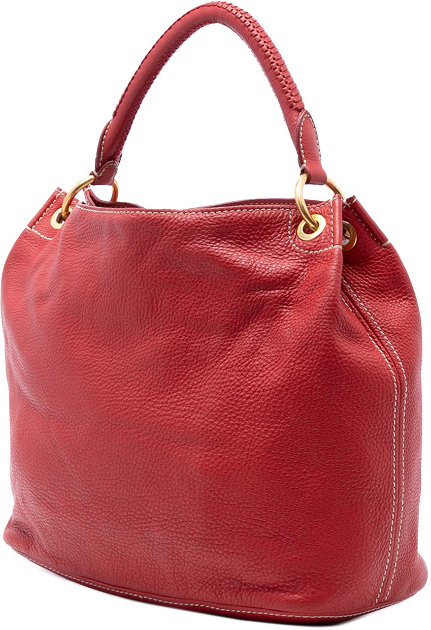 Prada Vitello Daino Hobo Bag Rood