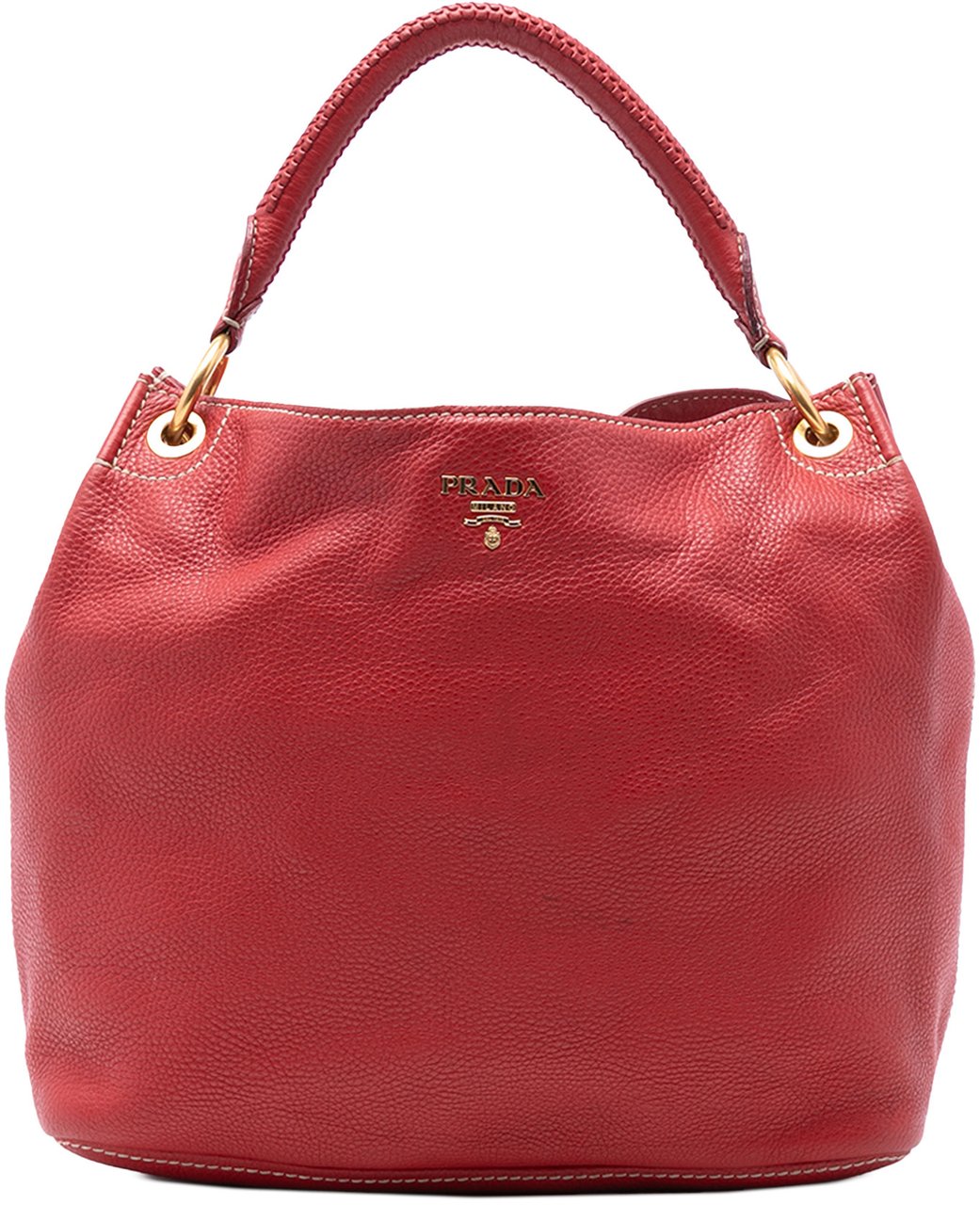 Prada Vitello Daino Hobo Bag Rood