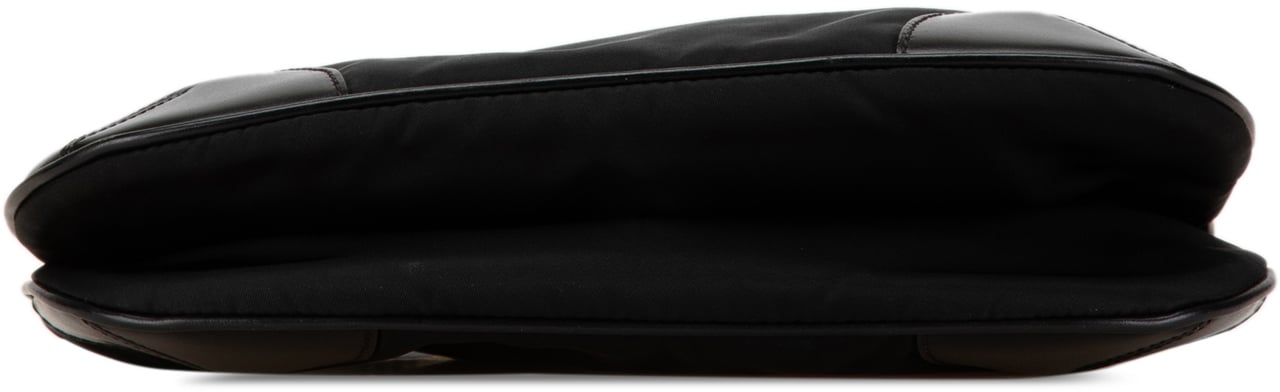 Prada Saffiano Trimmed Tessuto Crossbody Zwart