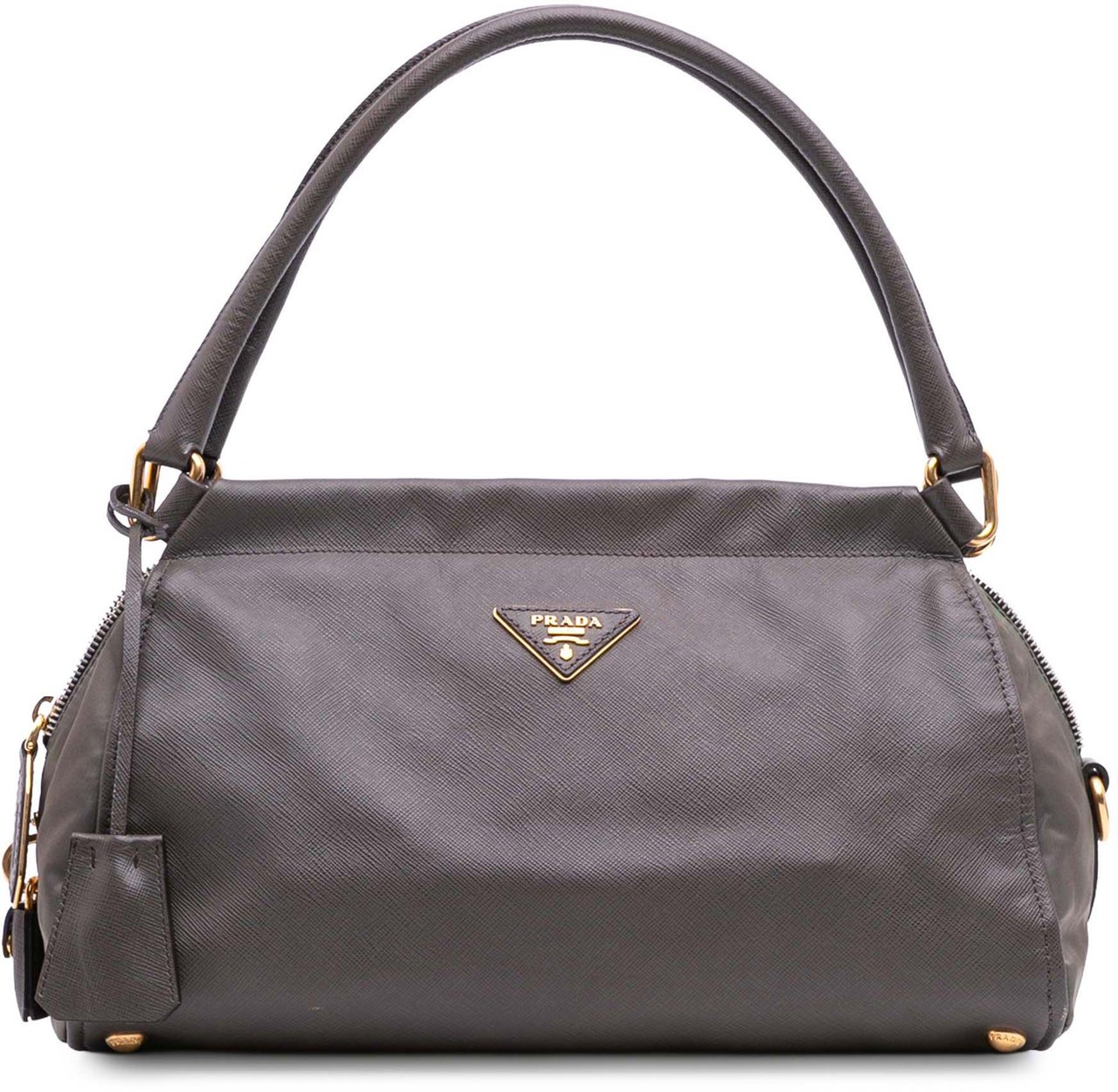 Prada Saffiano Frame Handbag Grijs