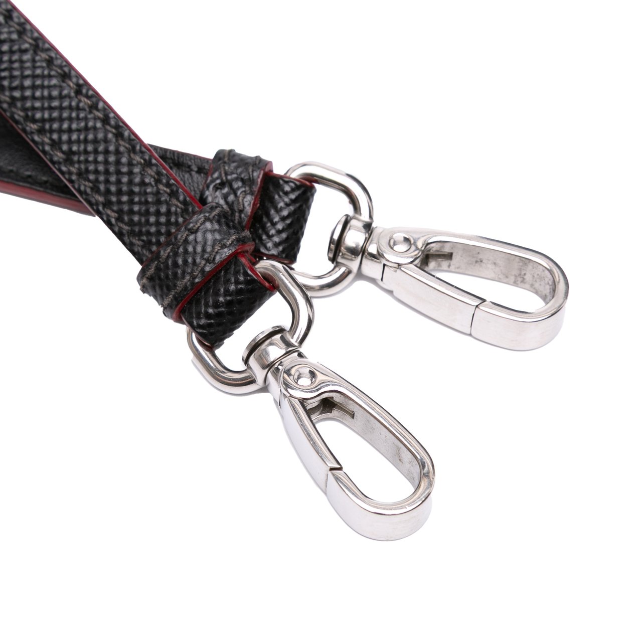 Prada Saffiano Trimmed Tessuto Bucket Bag Zwart