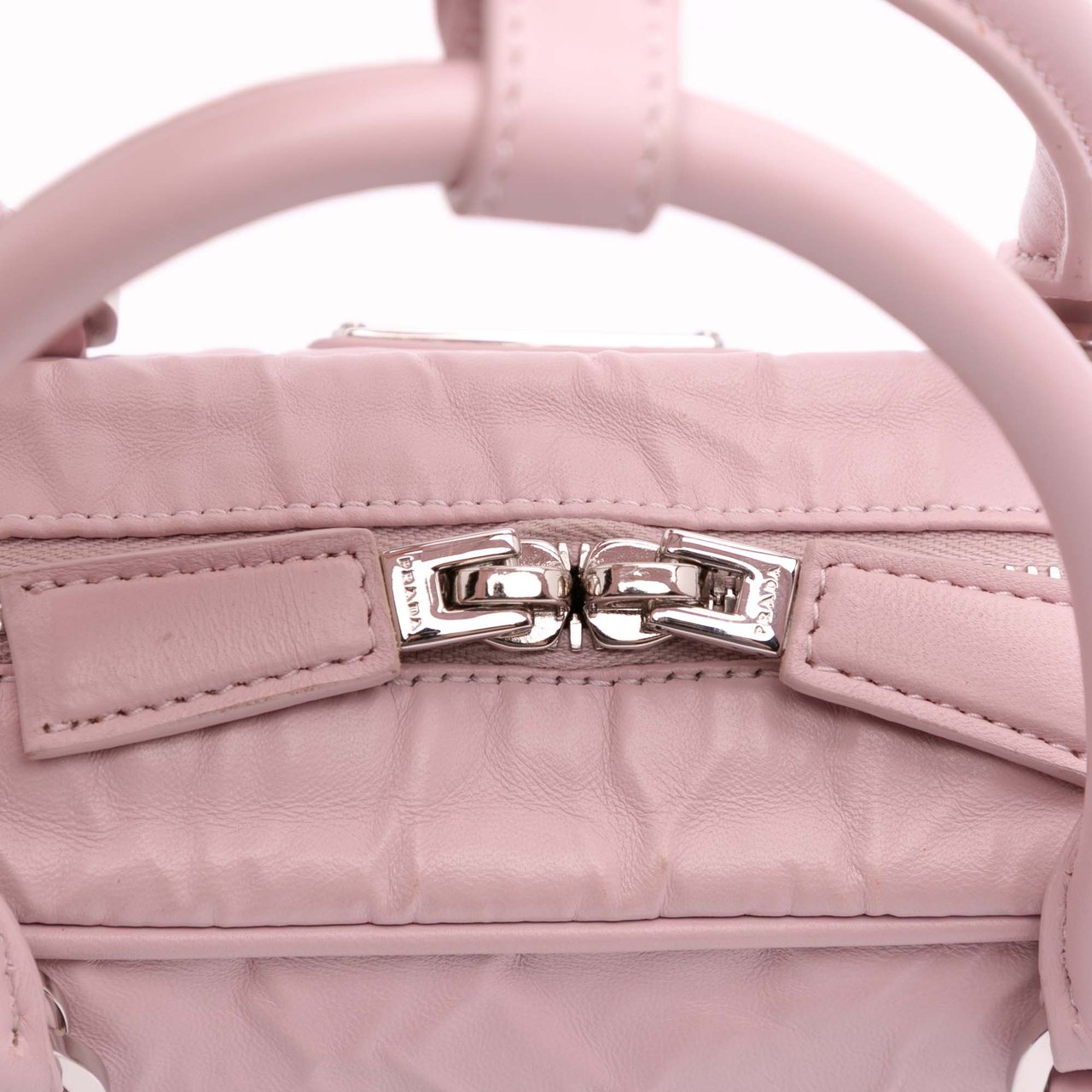 Prada Medium Nappa Antique Re-Edition 2001 Satchel Roze