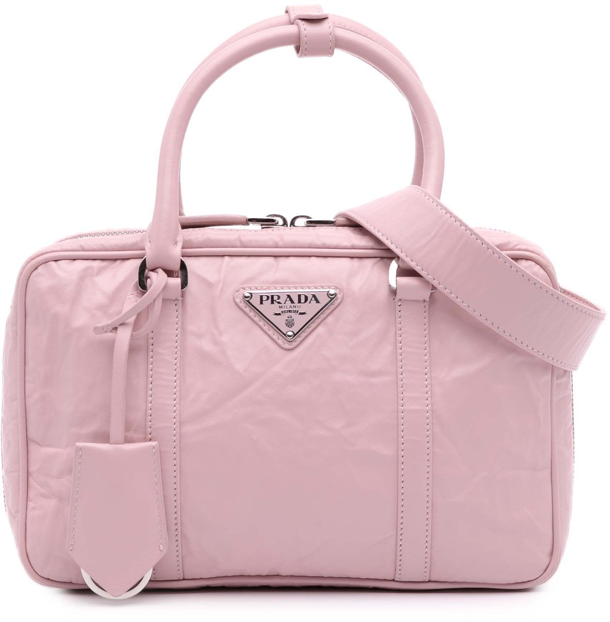 Prada Medium Nappa Antique Re-Edition 2001 Satchel Roze