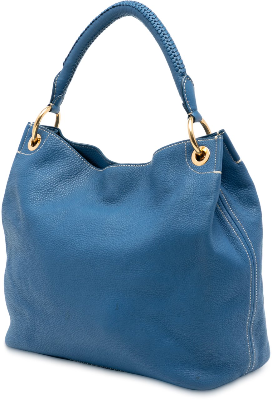 Prada Vitello Daino Hobo Blauw