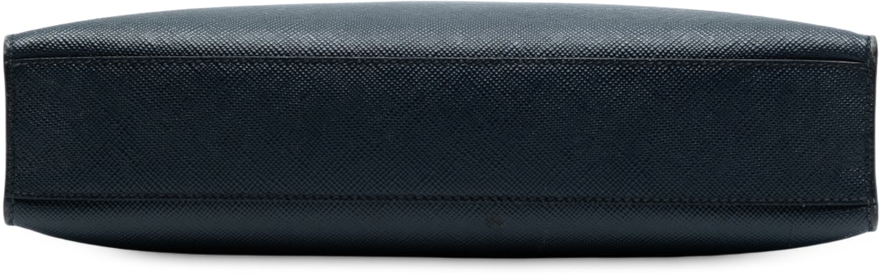 Prada Saffiano North South Tote Blauw