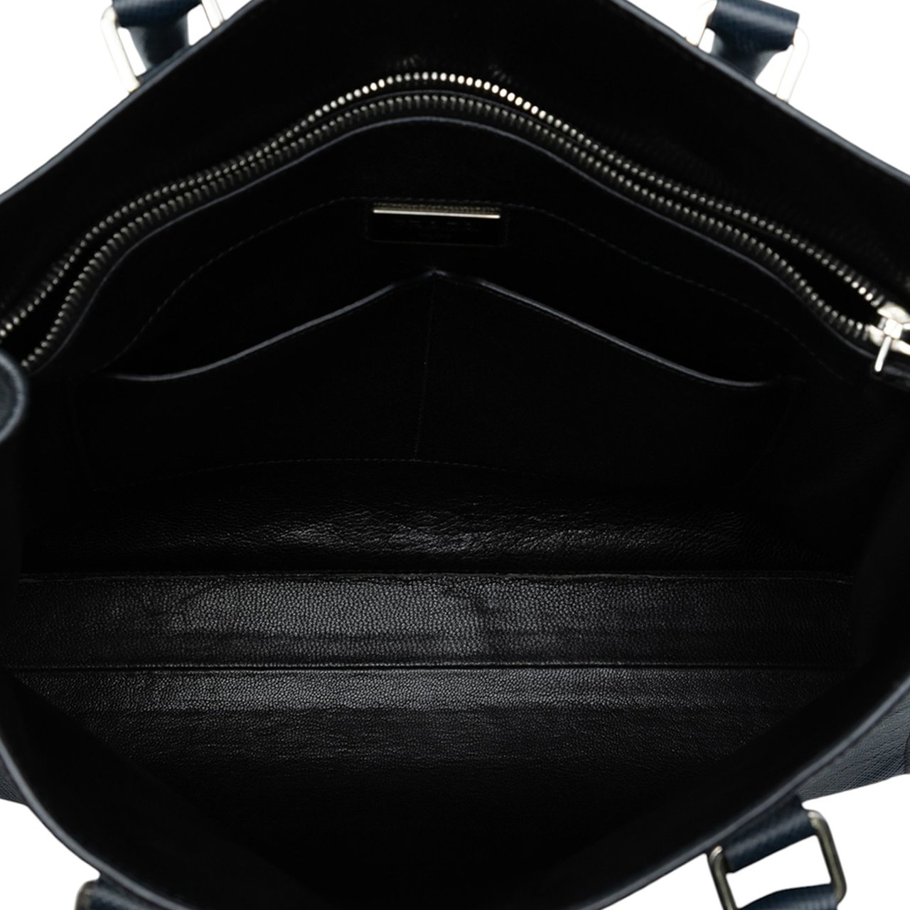 Prada Saffiano North South Tote Blauw