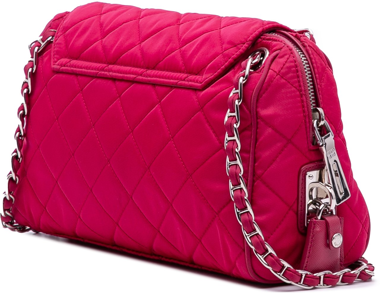 Prada Impuntu Tessuto Chain Crossbody Roze