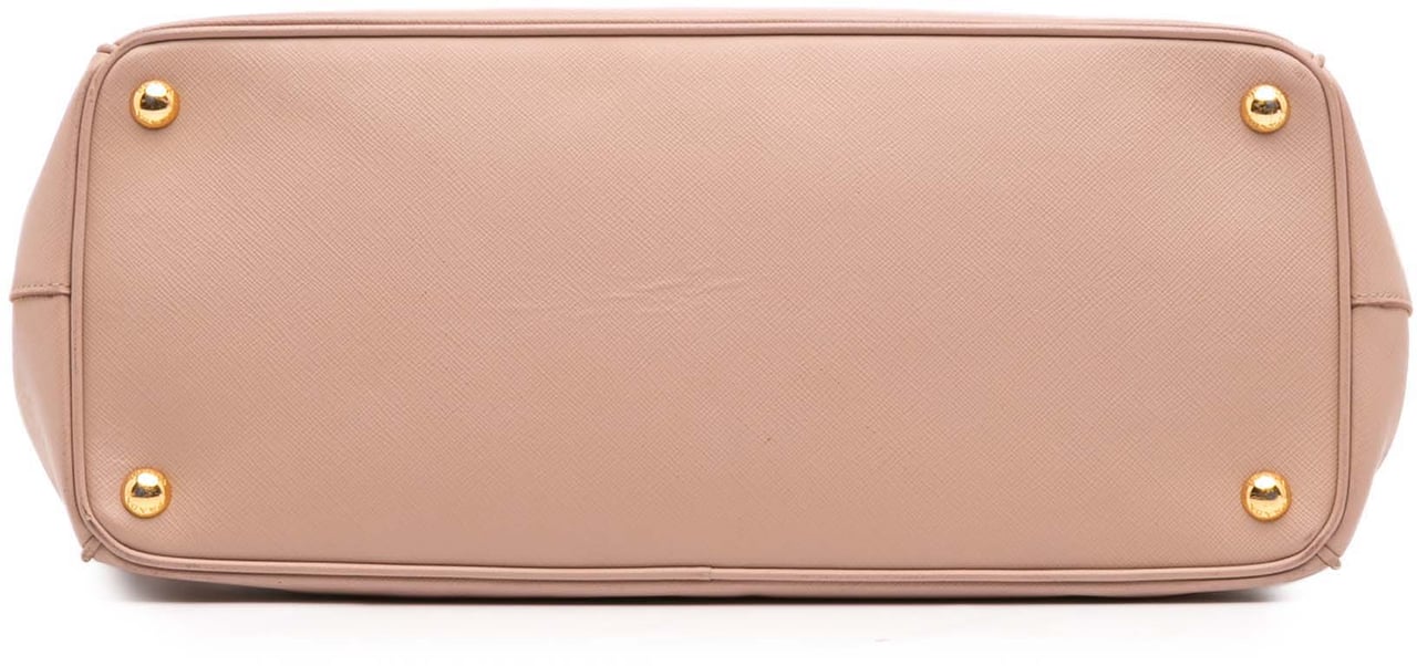 Prada Large Saffiano Lux Galleria Double Zip Satchel Roze