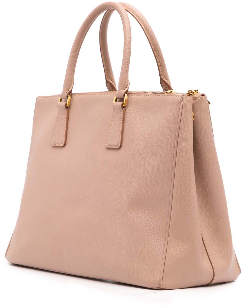 Prada Large Saffiano Lux Galleria Double Zip Satchel Roze