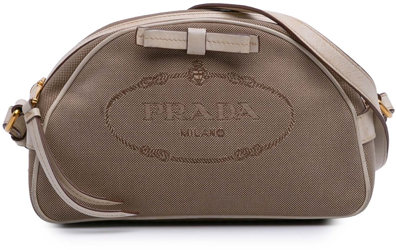 Prada Canvas Canapa Logo Crossbody Bruin