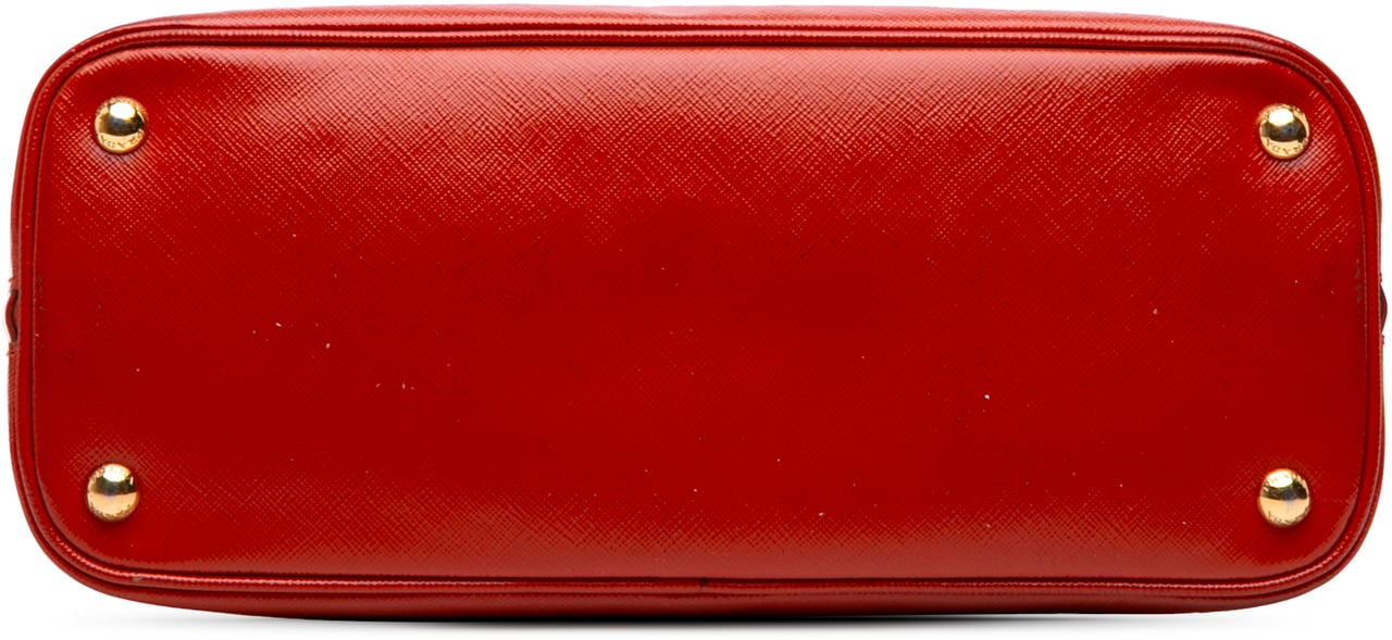 Prada Medium Saffiano Vernice Promenade Satchel Oranje