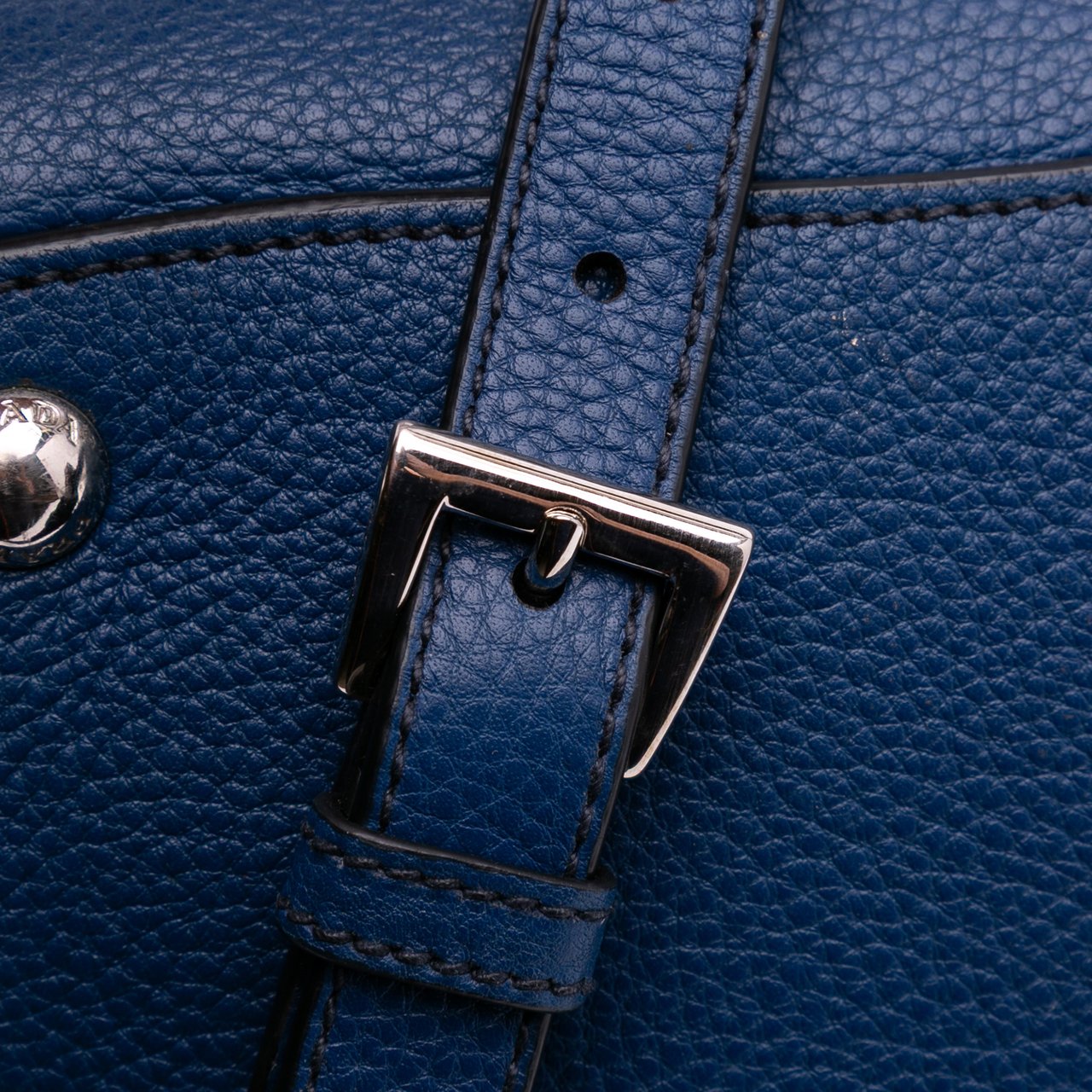 Prada Vitello Phenix Shopping Tote Blauw