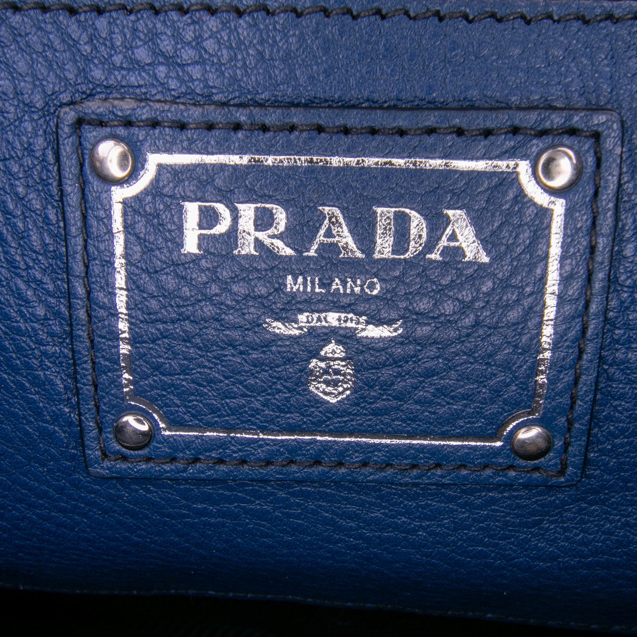 Prada Vitello Phenix Shopping Tote Blauw