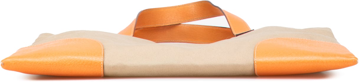 Prada Cinghiale Trimmed Canapa Tote Bruin