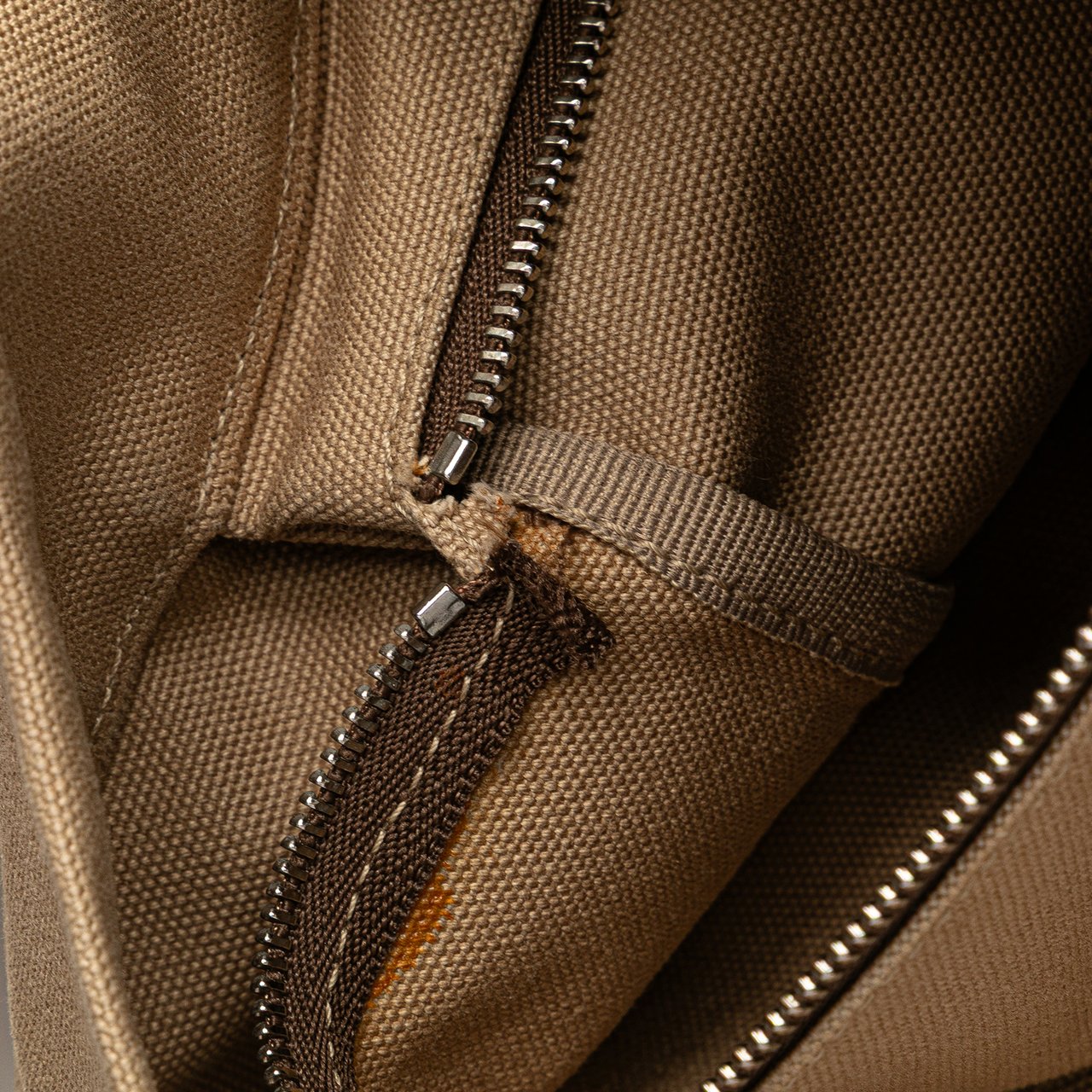 Prada Cinghiale Trimmed Canapa Tote Bruin