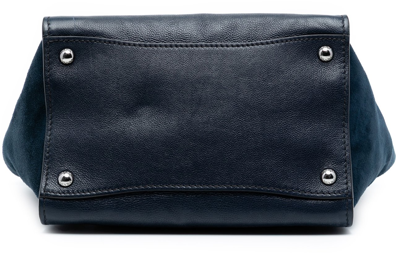 Prada Glace Calf Twin Pocket Satchel Blauw