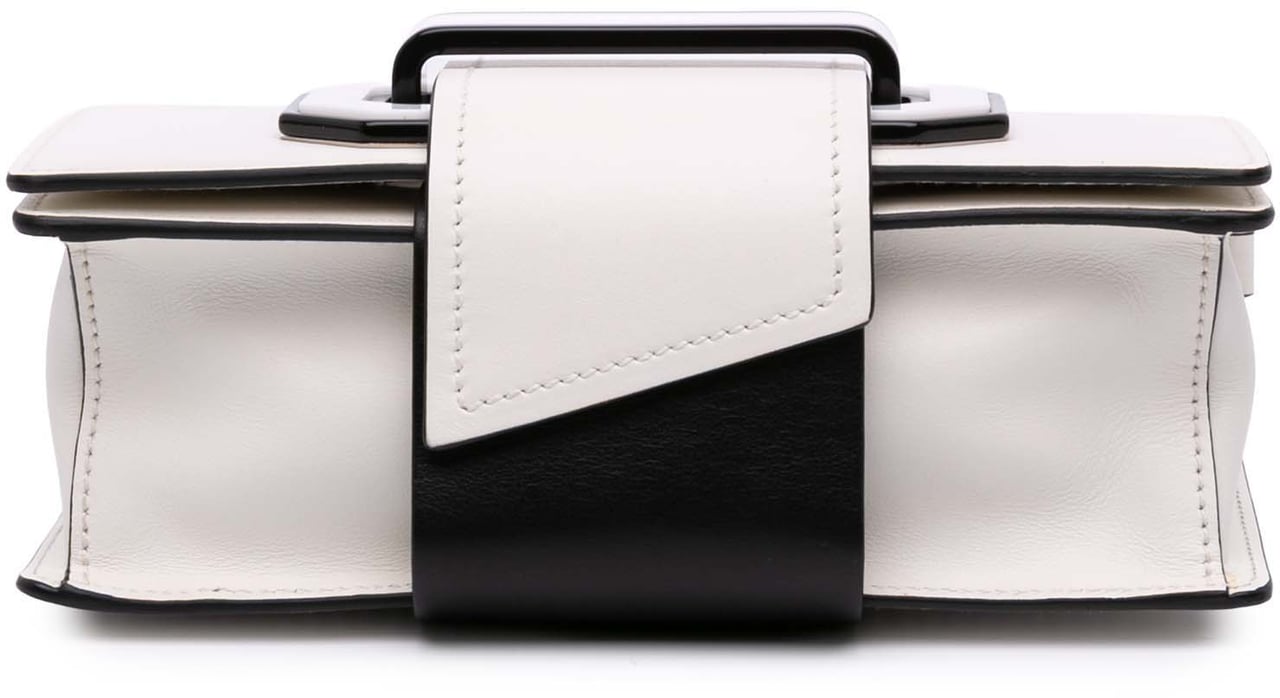 Prada City Calf Plex Ribbon Bag Wit