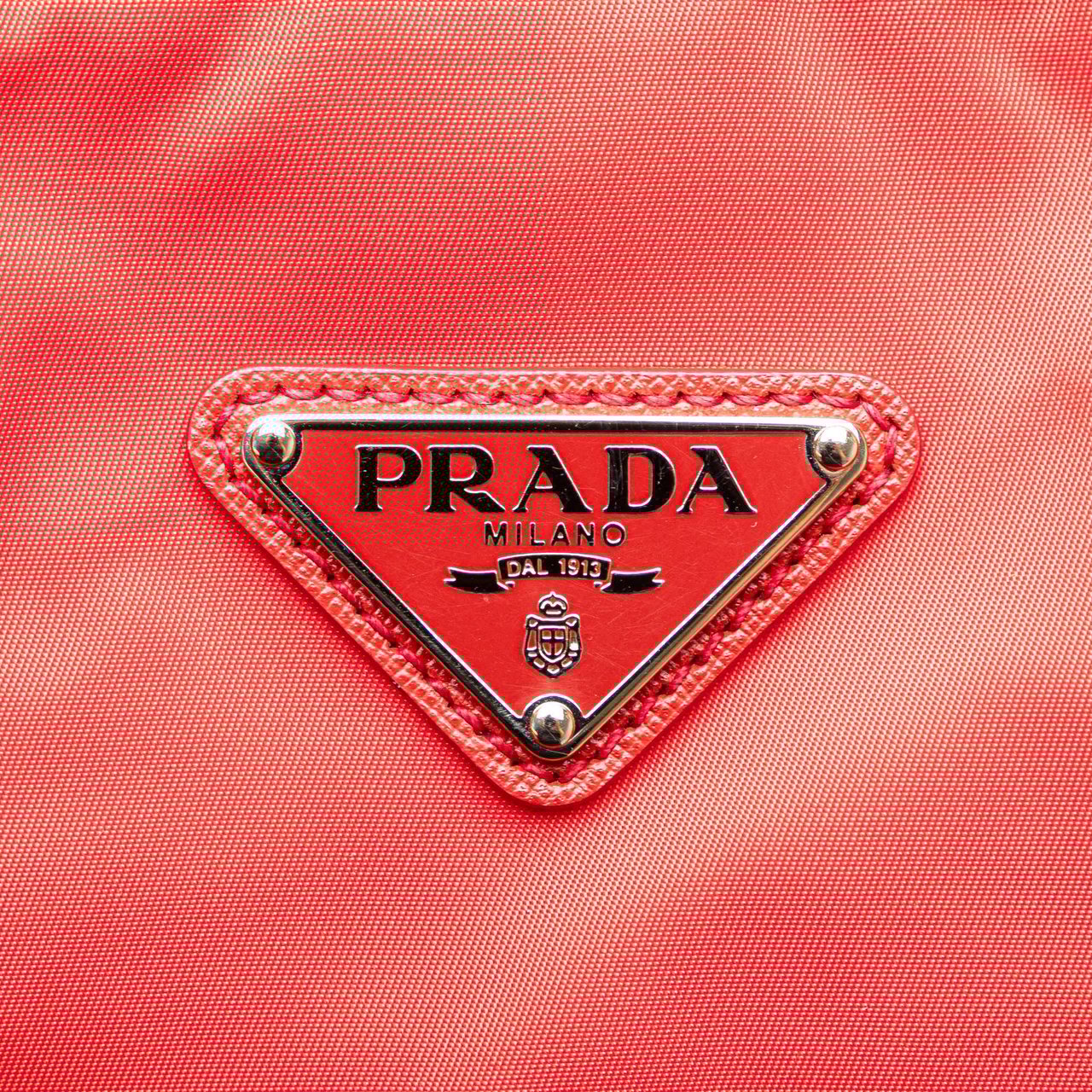 Prada Saffiano Trimmed Tessuto Open Convertible Tote Rood