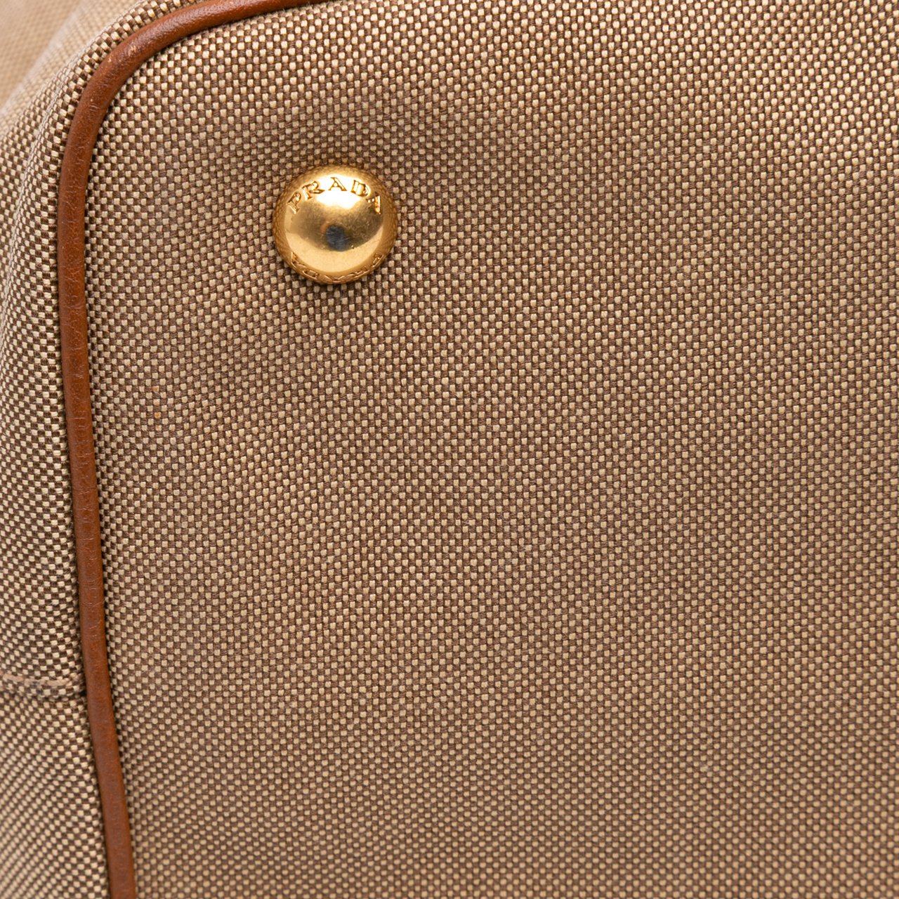 Prada Canvas Canapa Logo Bow Satchel Bruin