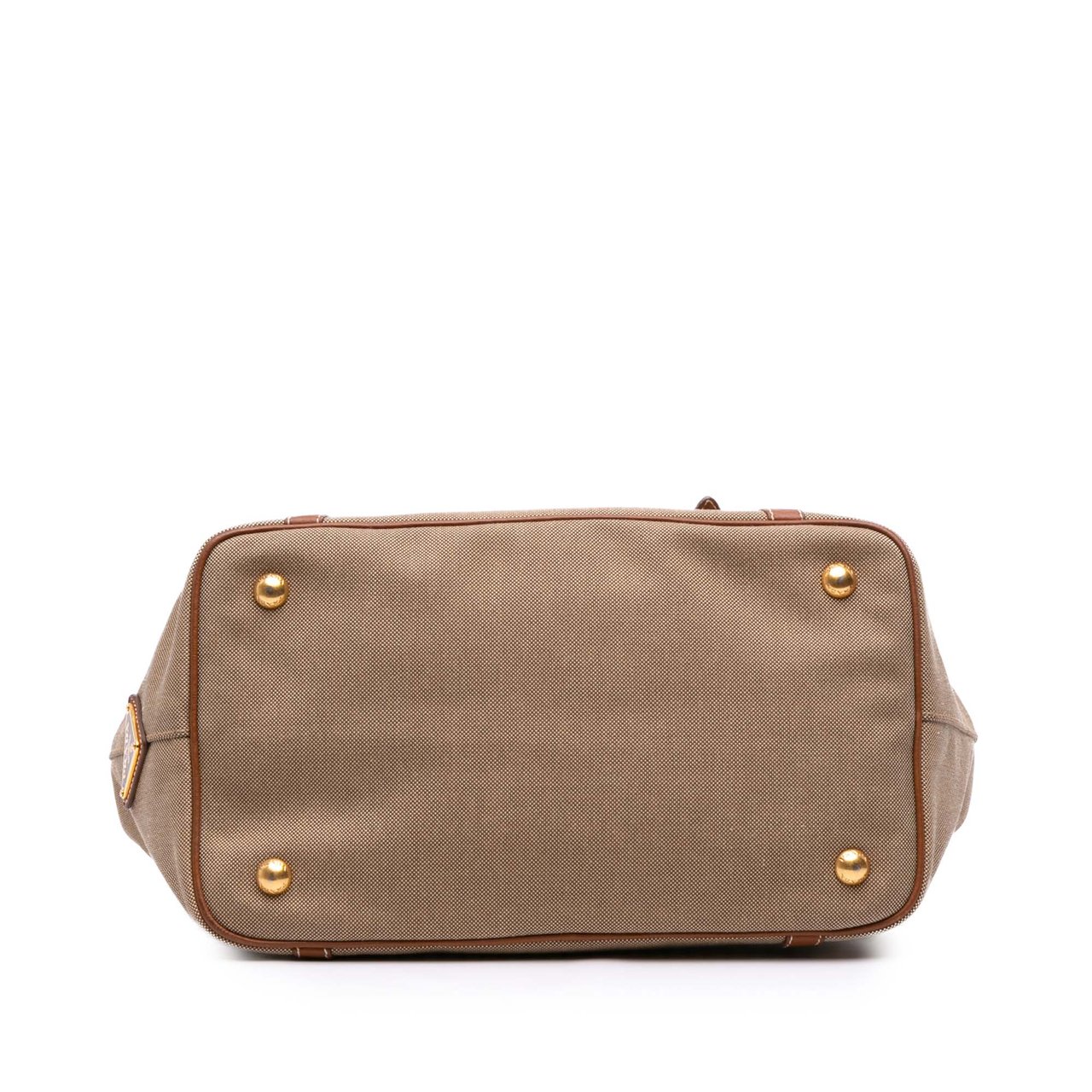Prada Canvas Canapa Logo Bow Satchel Bruin
