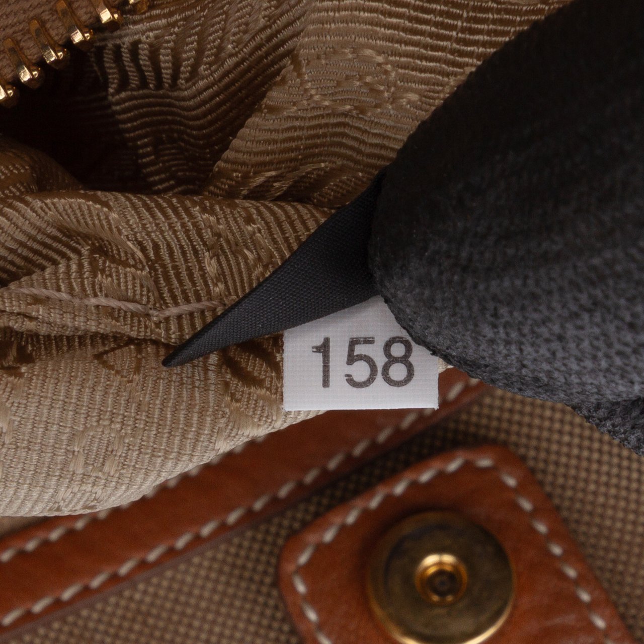 Prada Canvas Canapa Logo Bow Satchel Bruin