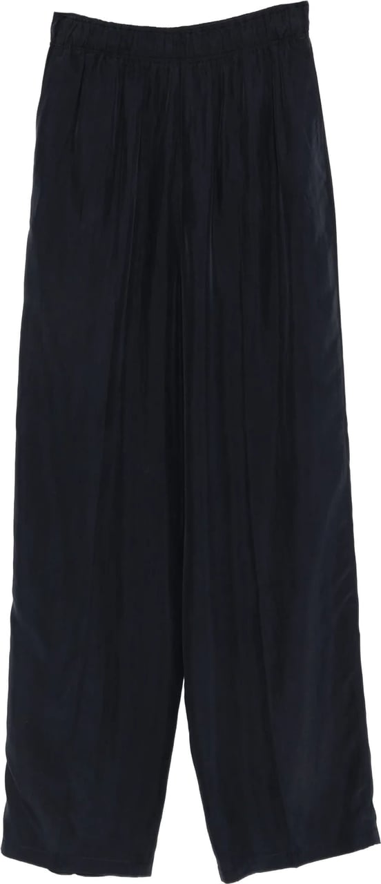Prada Seta Lavata Relaxed Cropped Pants Zwart