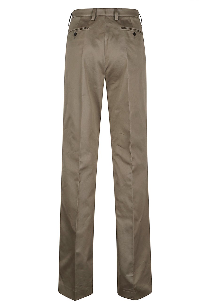 Prada Pantaloni Chino Straight-Leg Trousers Bruin