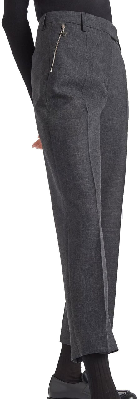 Prada Prada Wool Pants Grijs