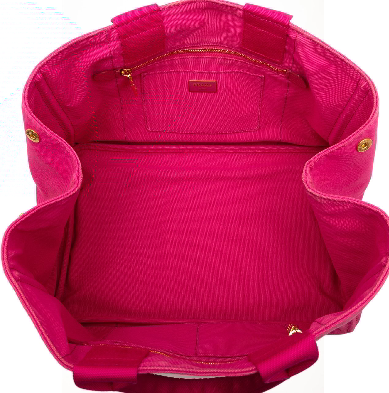 Prada Large Canvas Canapa Logo Satchel Roze