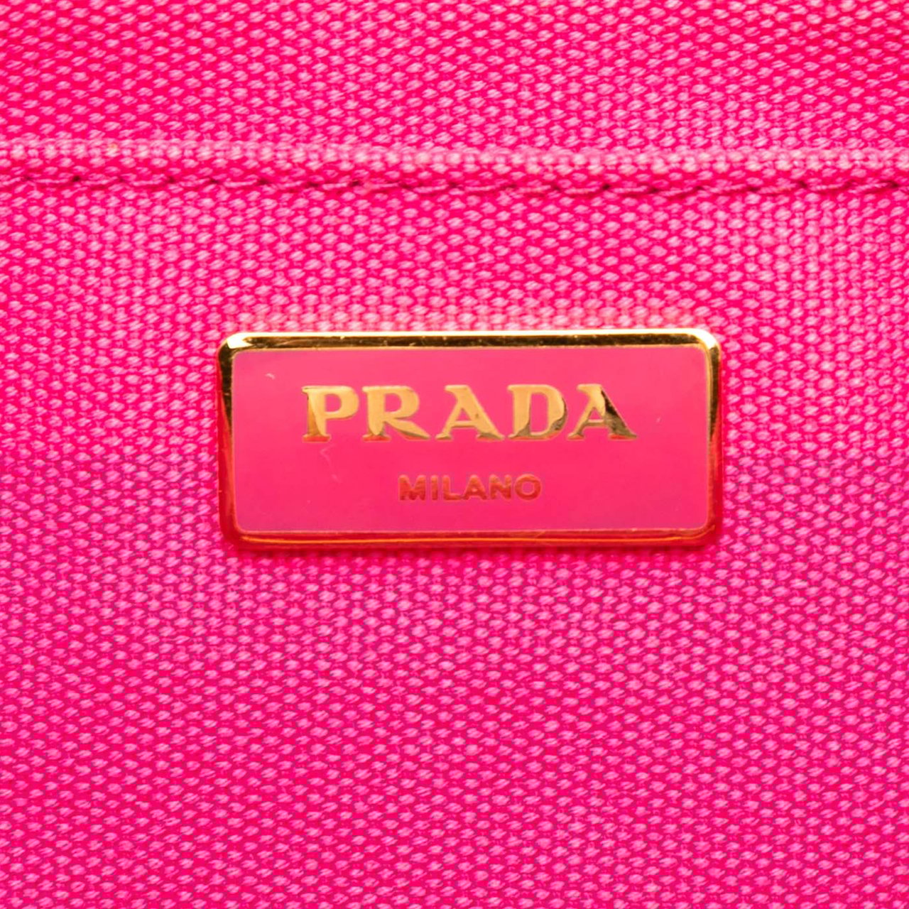 Prada Large Canvas Canapa Logo Satchel Roze