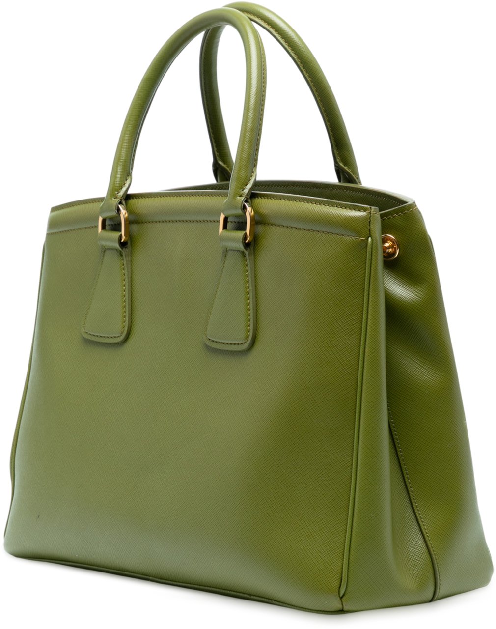 Prada Saffiano Vernice Parabole Tote Groen