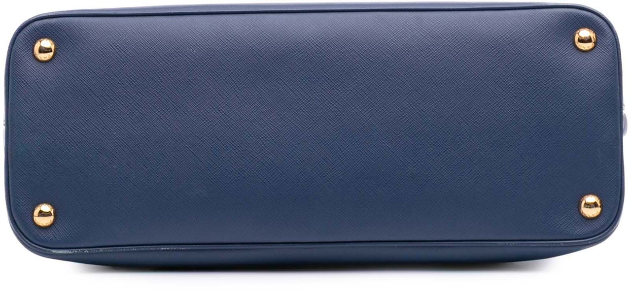 Prada Medium Saffiano Lux Promenade Satchel Blauw
