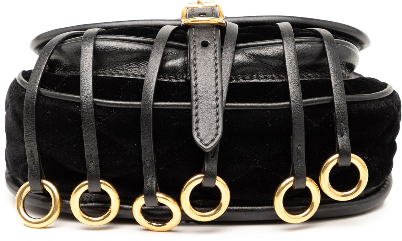 Prada Impuntu Velluto Corsaire Crossbody Zwart